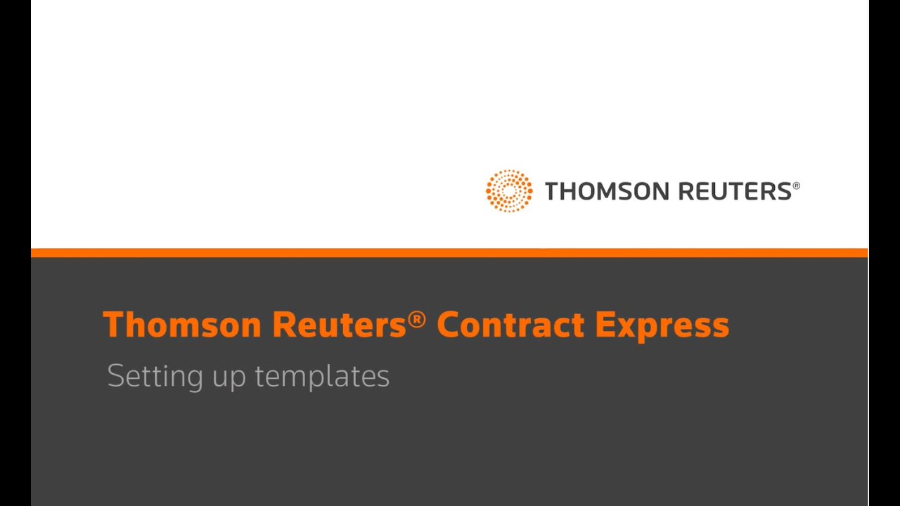 Contract Express - Setting up templates