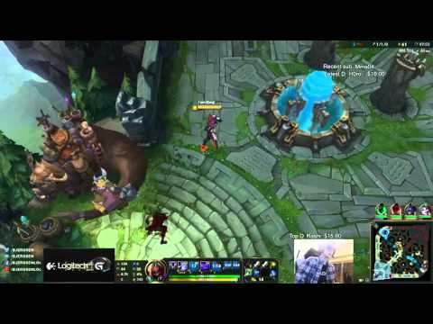 Bjergsen duo Doublelift - Zed vs Ahri Mid - League of Legends