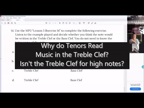 Why do tenors read music in the treble clef?