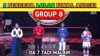 Download lagu YANG LOLOS FINAL AUDISI DA7 GROUP 8 TADI MALAM | BABAK 40 BESAR DANGDUT ACADEMY 7 mp3
