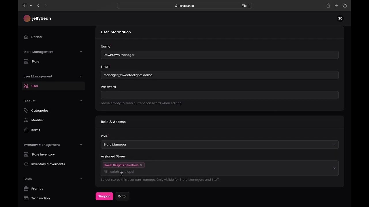 Users Page & Features