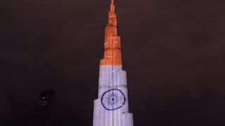 India Flag Display BurjKhalifa 2023 Independence Day Celebrations at Burj Khalifa 15 August Dubai