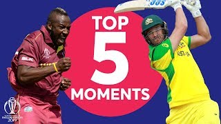 Russell? Coulter-Nile? Starc? | Australia vs Windies - Top 5 Moments | ICC Cricket World Cup 2019