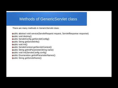 Java Servlet Interface Genericservlet Class Httpservlet Class Servlet Life Cycle 05