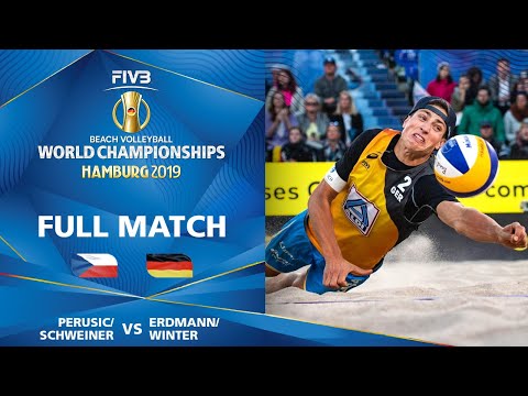 Perusic/Schweiner vs. Erdmann/Winter - Full Match | Beach Volleyball World Champs Hamburg 2019