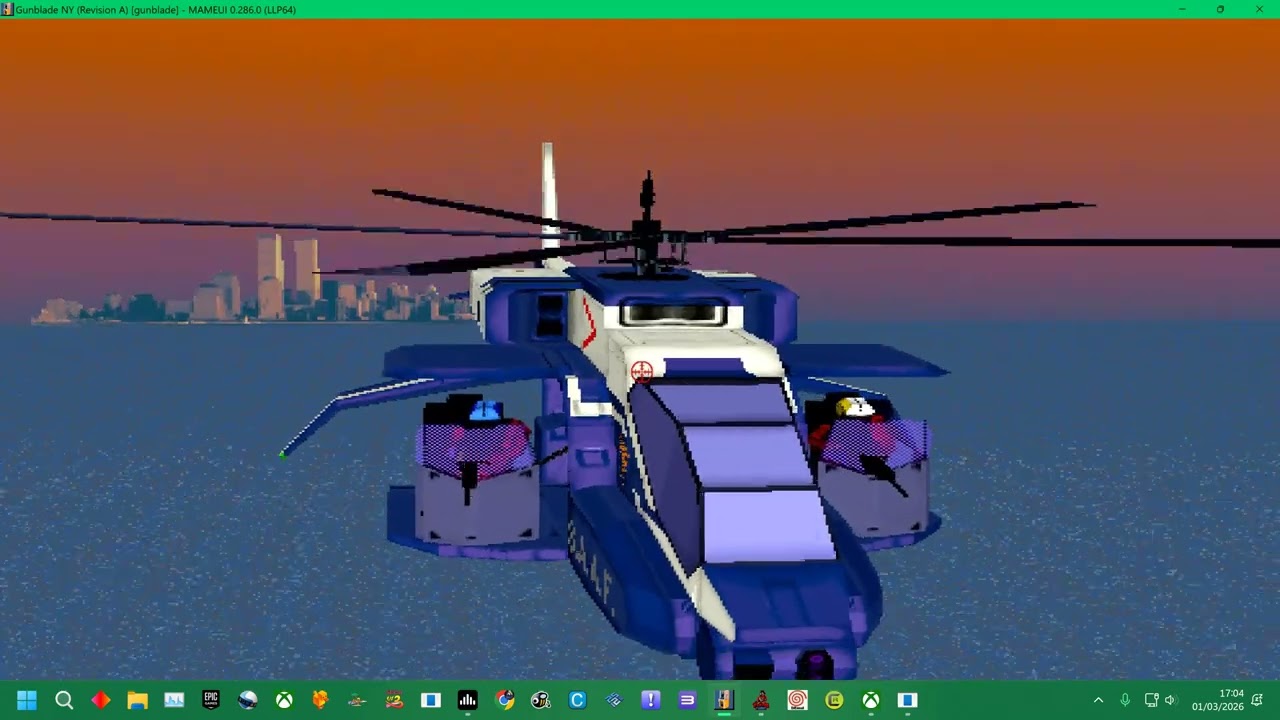 MAME 286 = SEGA MODEL 2 / GUNBLADE NEW YORK ARCADE MODE - EASY - HARD COURSES 4K  2026