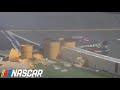 Tyler Reddick plows the sand barrels at Charlotte during Next Gen testing
