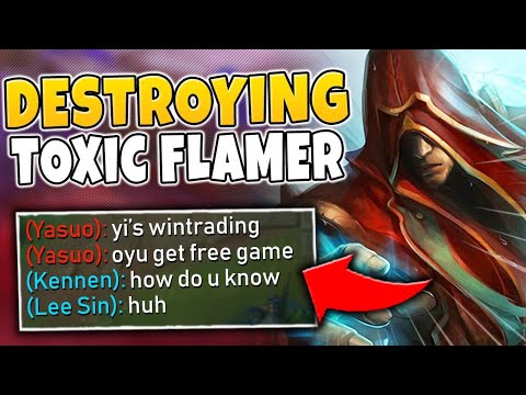 DESTROYING A TOXIC FLAMER TO ACHIEVE MASTER TIER (THEY HARD RAGED) - League of Legends