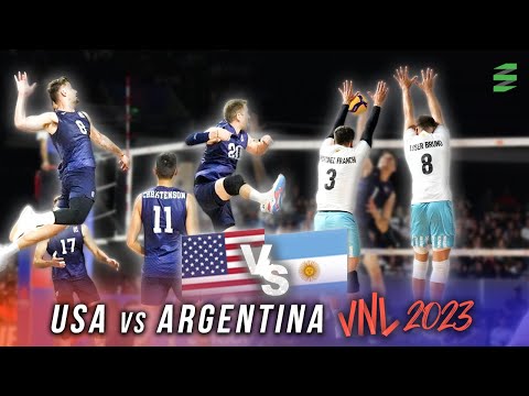 3 HOUR VOLLEYBALL MATCH : USA vs Argentina | VNL 2023 Anaheim