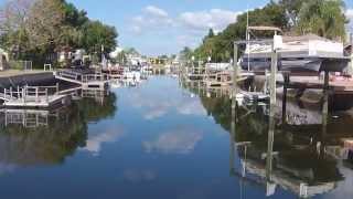 preview picture of video 'DJI Phantom 2 Vision Plus Drone Flying Over Canals in Hudson, Florida'