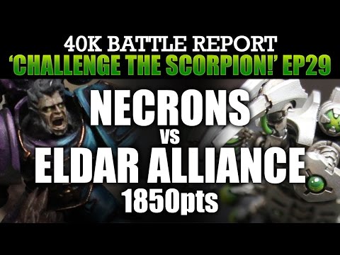 Eldar Alliance vs Necrons WH40K BatRep CTS29: BLAZE OF GLORY! 1850pts | HD