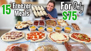 15 Freezer Dinners for $75 | EASY Budget Freezer Meals | Julia Pacheco