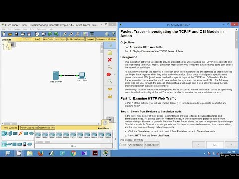 3.2.4.6 Packet Tracer - Investigating the TCP IP and OSI Models in Action