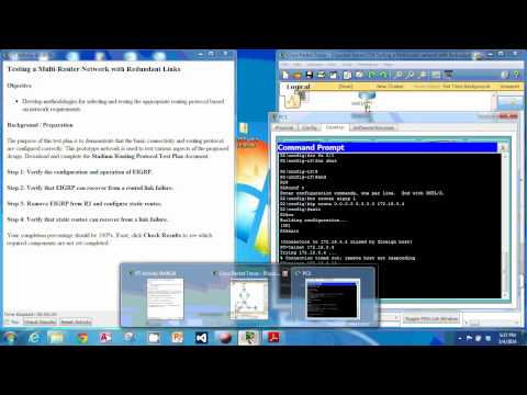 7.2.4 Testing A Multi Router Network with Redundant Links