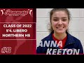 Anna Keeton, 2022, 5’4”, Libero/DS Volleyball Recruitment Video 3