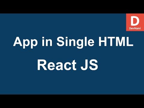 React How to Create React app in single HTML file