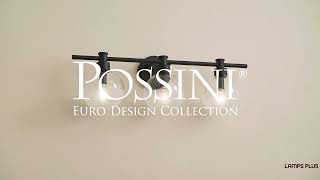 Watch A Video About the Possini Euro Leggio Matte Black 3 Light Bath Light