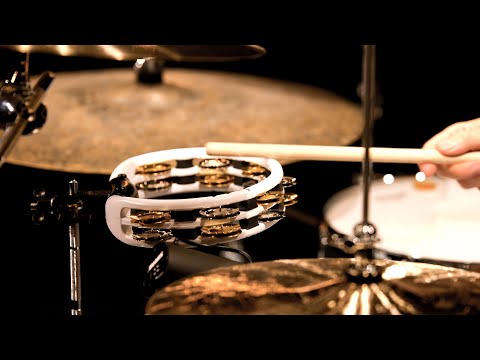Meinl TMT2M-WH Recording Combo Mountable ABS Tambourine White Mixed Nickel /Solid Brass Jingles image 5