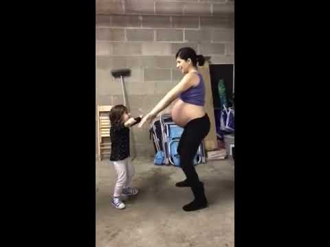(38 Weeks Pregnant) Mama-Daughter Lip Sync Dance to Titanium