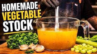 Rich & Flavorful Vegetable Stock from Scratch!