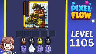 Pixel Flow Level 1105 Solution Walkthrough