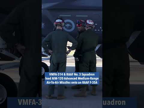 VMFA-314 & RAAF No. 3 Squadron Captive Air Training Missile 120 #short #shorts