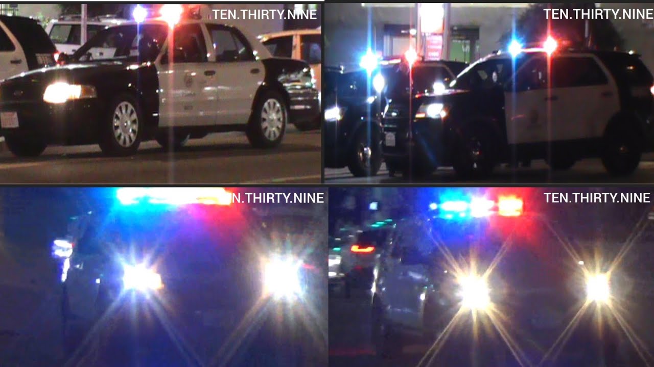 LAPD UNITS RESPONDING CODE 3 TO A STOLEN VEHICLE