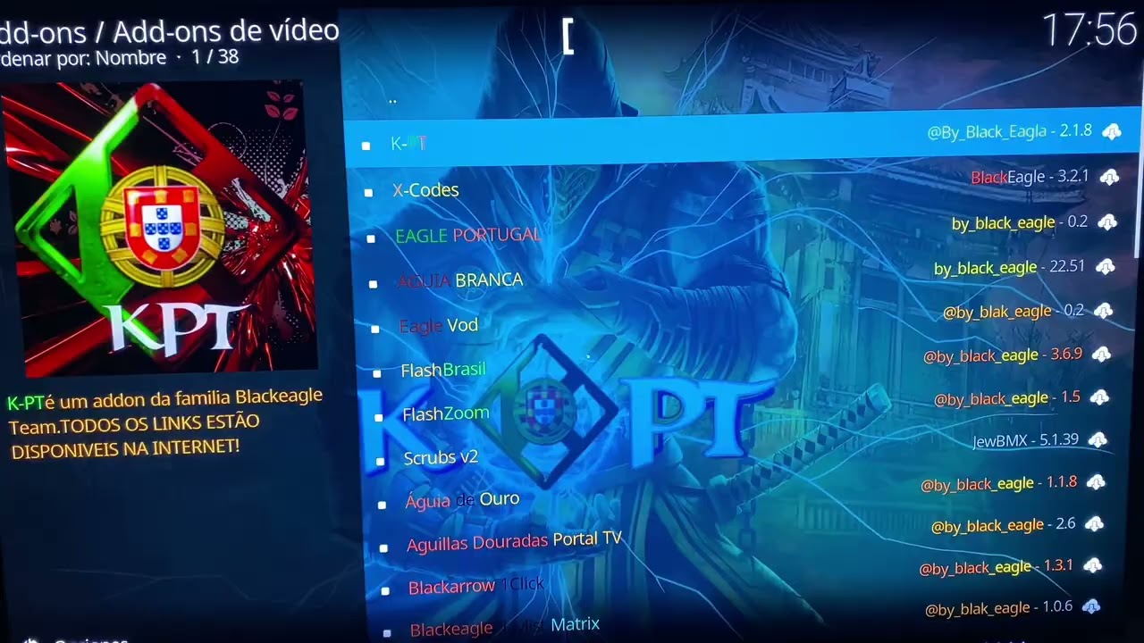 Instalar Addon Espada Dragao en Kodi.