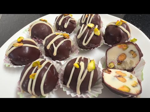 No bake cream cheese pistachio truffles | easy dessert |