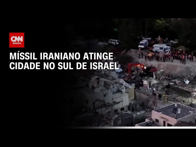 Guerra no Oriente Médio: Míssil iraniano atinge cidade no sul de Israel | LIVE CNN