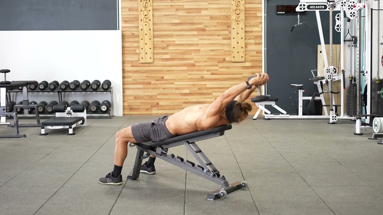 Dumbbell Pullover on an Incline Bench