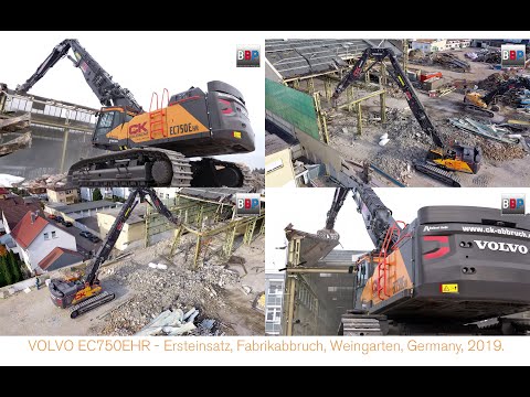 [BRANDNEW] VOLVO EC750EHR Longfront Excavator, Erster Einsatz, Weingarten, Germany, 21.11.2019.