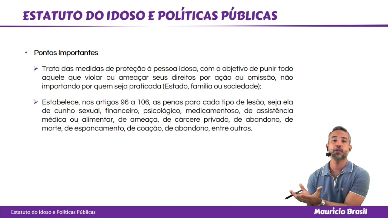 Estatuto do idoso e Politicas Públicas
