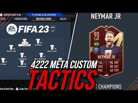 FIFA 23 BEST META 4222 CUSTOM TACTICS - RED NEYMAR FUT CHAMPIONS REWARDS!