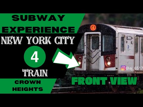New York City Subway 4 Express Train (to Utica Ave) Front View
