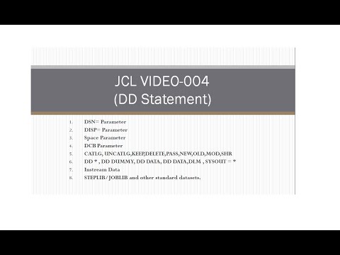 JCL | Job Control Language | 04 | DD Statement
