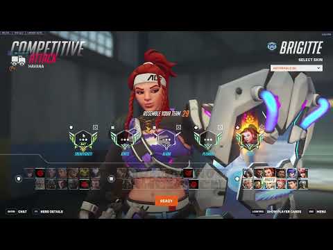 WHAT 3000+ HOURS OF BRIGITTE LOOKS LIKE! VIOLET BRIGITTE GAMEPLAY OVERWATCH 19 TOP 500