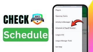 How to Check Schedule in ESPN Fantasy Football (2026) | ESPN Fantasy Schedule