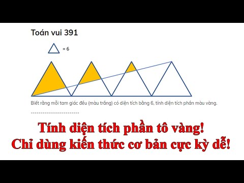 Tính diện tích phần màu vàng?