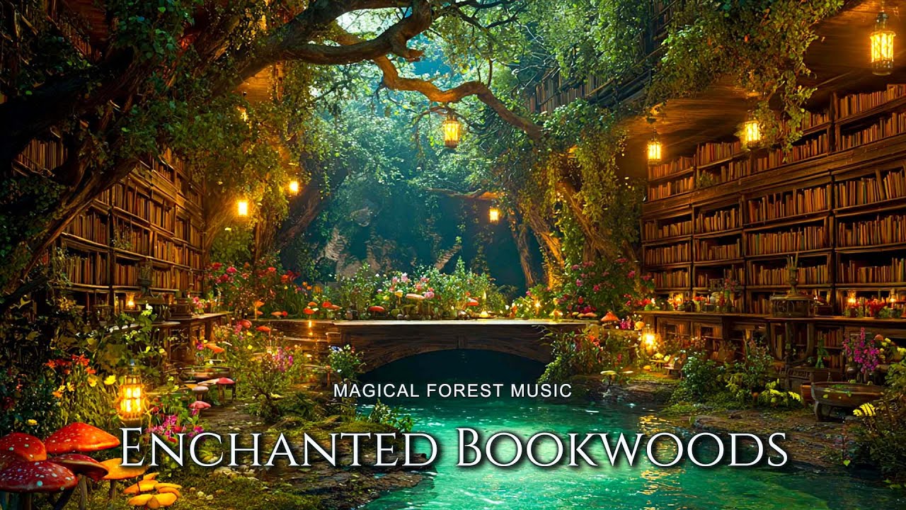 Enchanted Bookwoods 🌿📖 Magical Forest Music & Natuare ASRM Soundscape for Study, Reading & Sleep 🌙