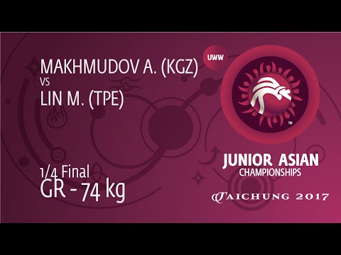 1/4 GR - 74 kg: A. MAKHMUDOV (KGZ) df. M. LIN (TPE) by FALL, 5-0