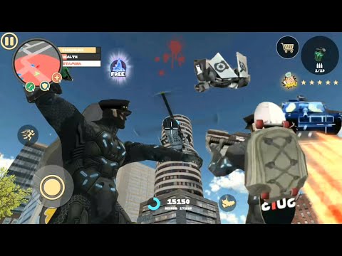 DESTROY THE HELICOPTER ; new update #43 rope hero vice town ( by Naxeex LLC ) Android GTA Gameplay