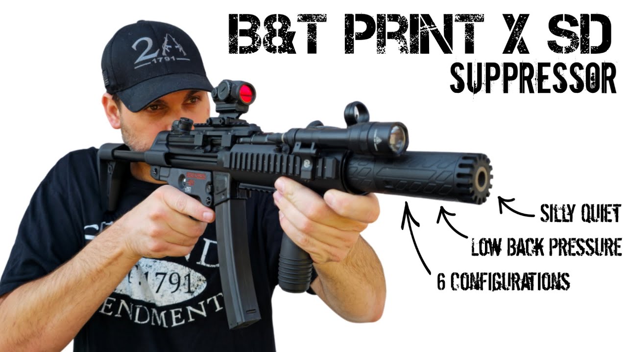 B&T Print X SD Suppressor - Low Back Pressure and Incredibly Modular