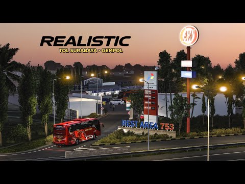 GAK NYANGKA ADA REST AREA BEGINI DI ETS2!! | Jetbus 5 Hafidz Trans Jaya Masuk A&W?? 🍔🚌