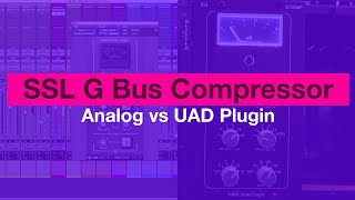 Video thumbnail for SSL G Bus Compressor Analog vs UAD Plugin by Wood Wave Studio