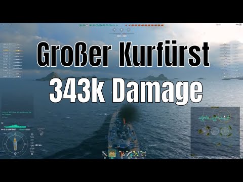 Großer Kurfürst T10 German Battleship | 343k Damage | World of Warships
