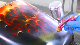 How to paint like a real fire with candy painting / Magic flame
