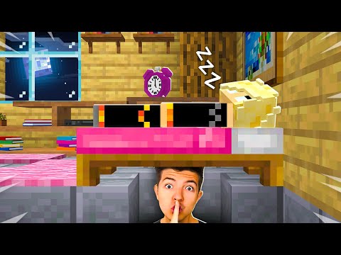 I Spent 24 Hours in BriannaPlayz Minecraft House! (She had no clue...)
