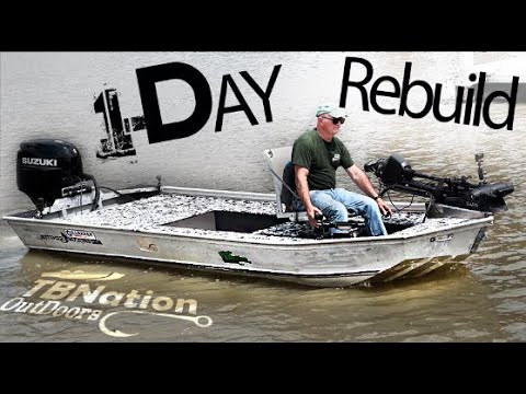 1648 stick steer rebuild + Suzuki Outboard Repower