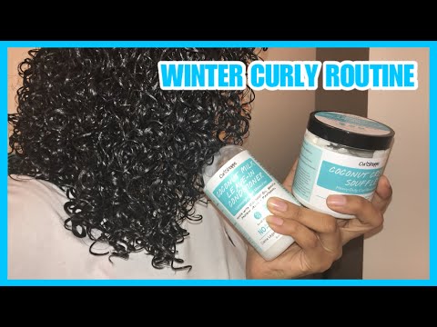 WINTER CURLY HAIR ROUTINE | 3b hair  ft. Curlshoppe
